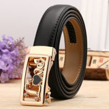 Lovely Style Automatic Buckle Belt Women High Quality Leather Belts Solid Casual Brand Famous Strap Waist 2.4cm 90-120cm