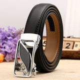 Lovely Style Automatic Buckle Belt Women High Quality Leather Belts Solid Casual Brand Famous Strap Waist 2.4cm 90-120cm