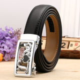 Lovely Style Automatic Buckle Belt Women High Quality Leather Belts Solid Casual Brand Famous Strap Waist 2.4cm 90-120cm