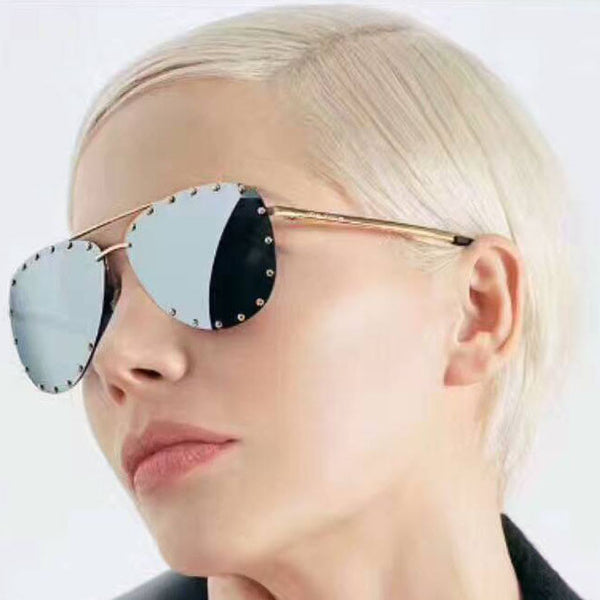 Hot Sale New 2017 Top Quality Alloy Women Sunglasses Rimless Brand Sunglasses