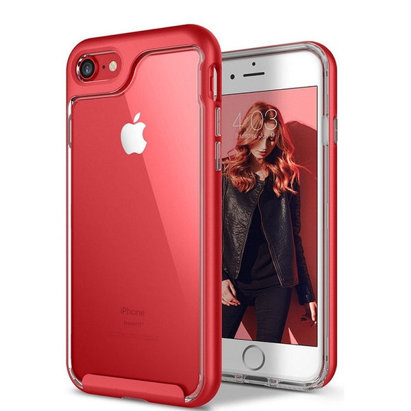 SOOKU Best Red for iphone 7 Case Transparent Luxury Brand Anti-knock Two in one Cover for iphone 7 Plus Cover