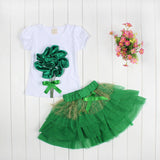 2017 Summer Baby Girls Clothing Flower Tops And Tutu Skirts 2Pcs Baby Set Newborn Baby Girl