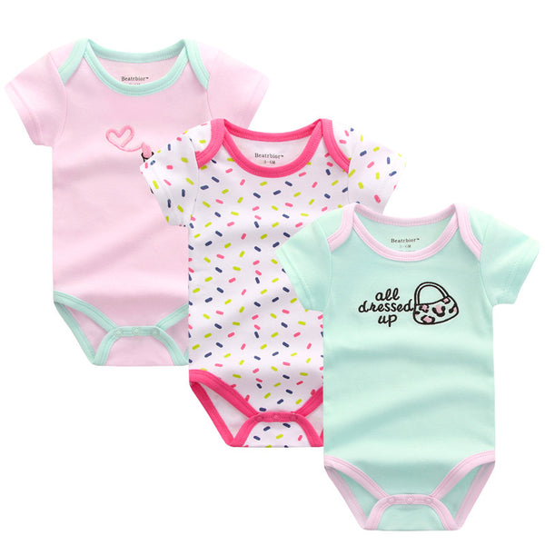 Baby Rompers Newborn Baby Boy Girls Clothes Short Sleeve Baby Clothing Girl Roupa Infantil Body Bebes