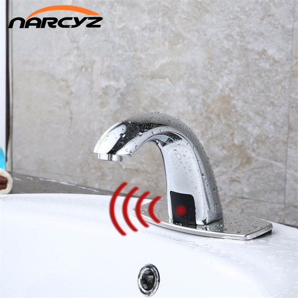 Bathroom Automatic Hands Touch Free Sensor Faucets water saving Inductive electric Water Tap battery power HZY-11