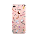 Phone Case For Apple Iphone 7 TPU Capa Beautiful Cosmetic Lipstick NailPolish Soft Printing