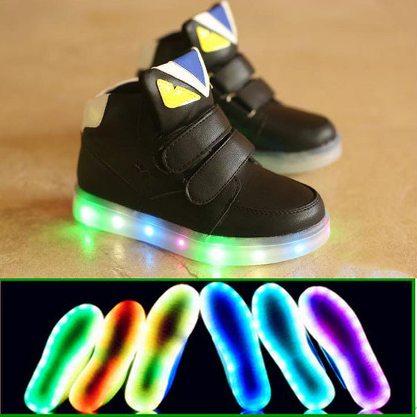 2017 European Cool new brand LED lighted baby glowing sneakers hot sales girls boys shoes