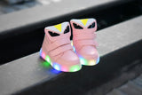 2017 European Cool new brand LED lighted baby glowing sneakers hot sales girls boys shoes