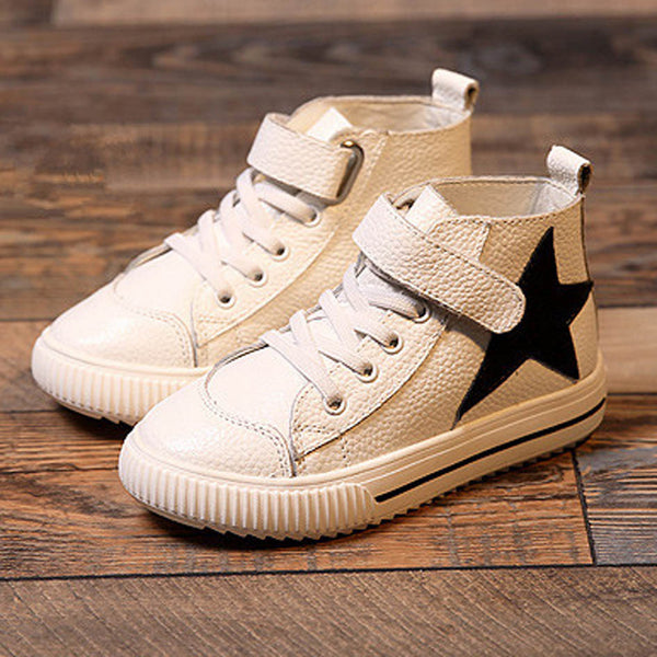 Infant Girls Sneakers 2017 Brand Design Toddler Star Casual Shoes Genuine Leather Kids Sneakers