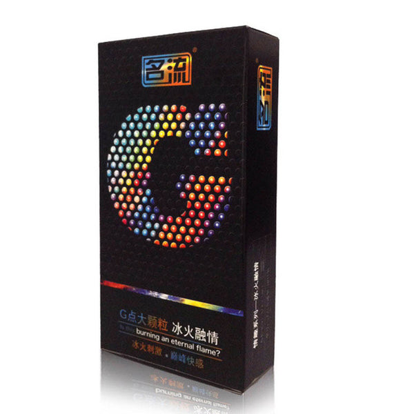 10 Pieces Quality Natural Latex Thin Condoms Ice Fire Feeling G-spot Condoms