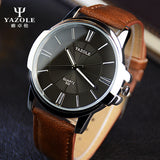 2017 YAZOLE Quartz-watch Men Watches Top Luxury brand Male WristWatch leather Business Quartz