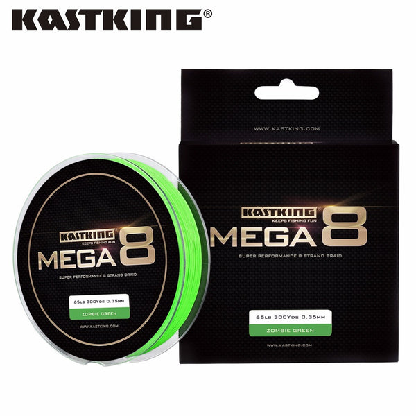 KastKing Mega8 New Braid Line 300Yds/274M 0.14-0.50mm 10-80LB 8 Strands Super Strong